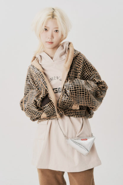 シャイニーホピクロップフードジャケット