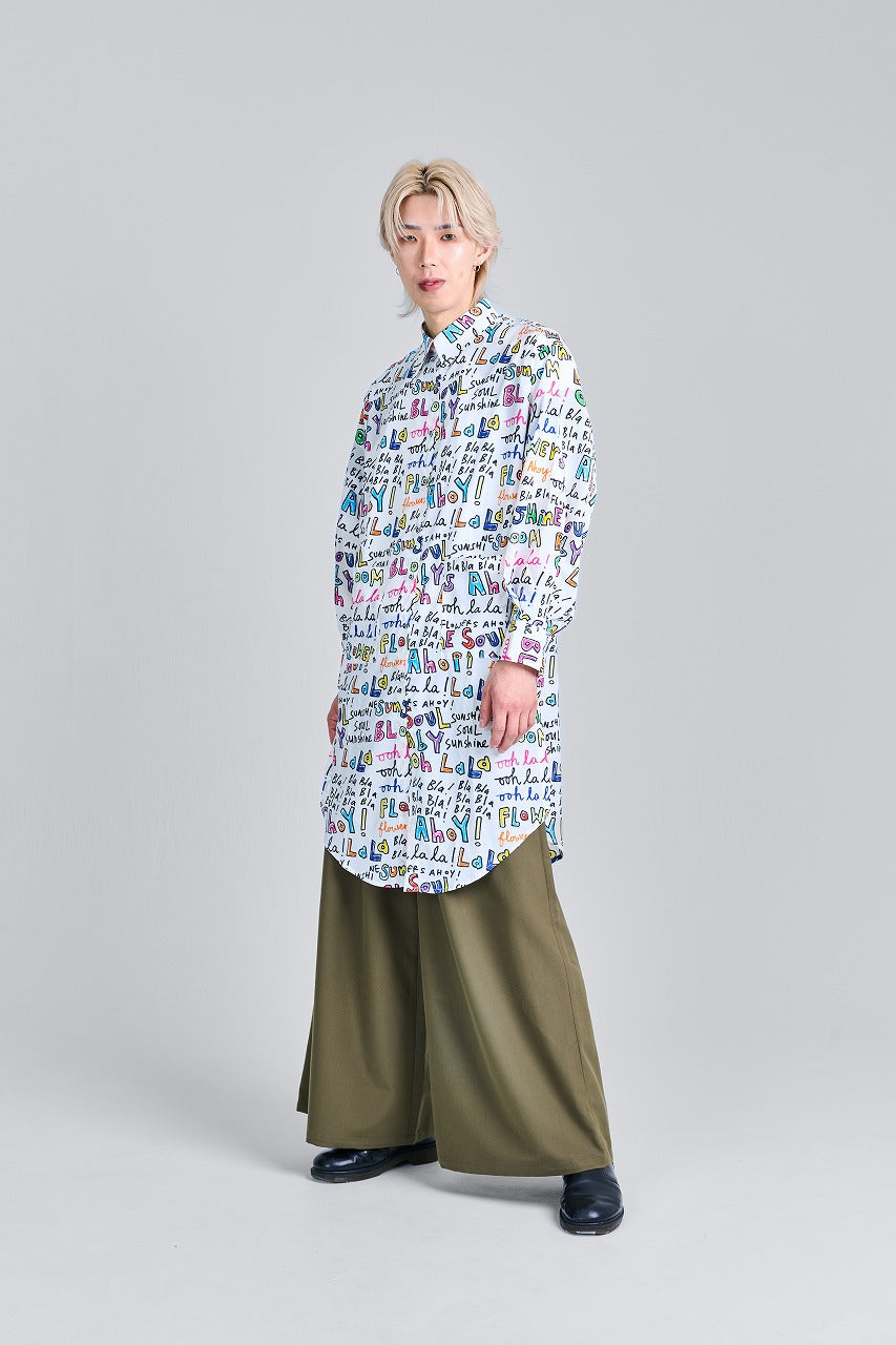 ロングデザインシャツ